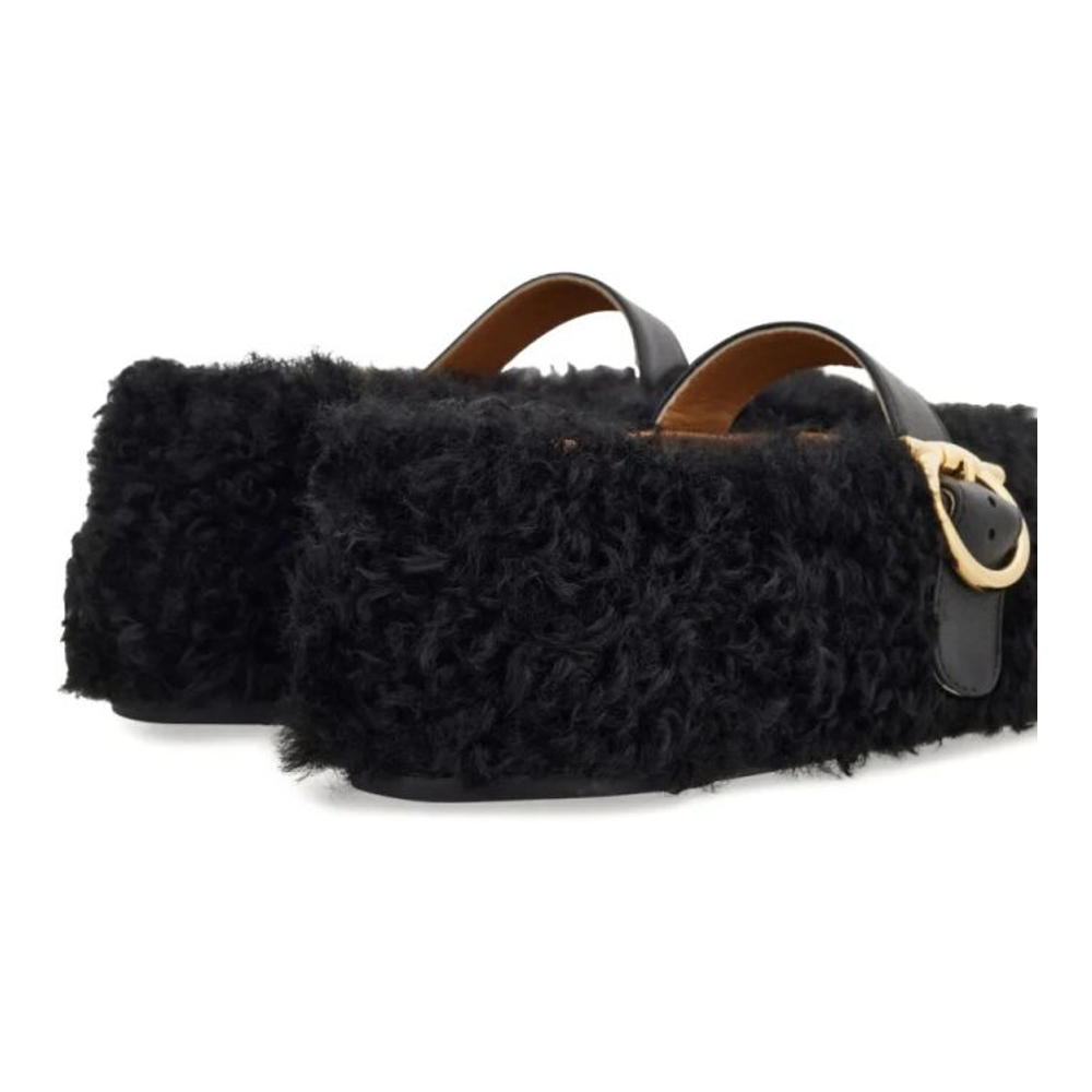 Women's 'Shearling Buckled' Ballerinas