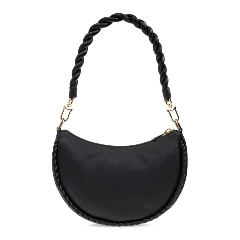 Women's 'Braided-Strap Crescent' Shoulder Bag