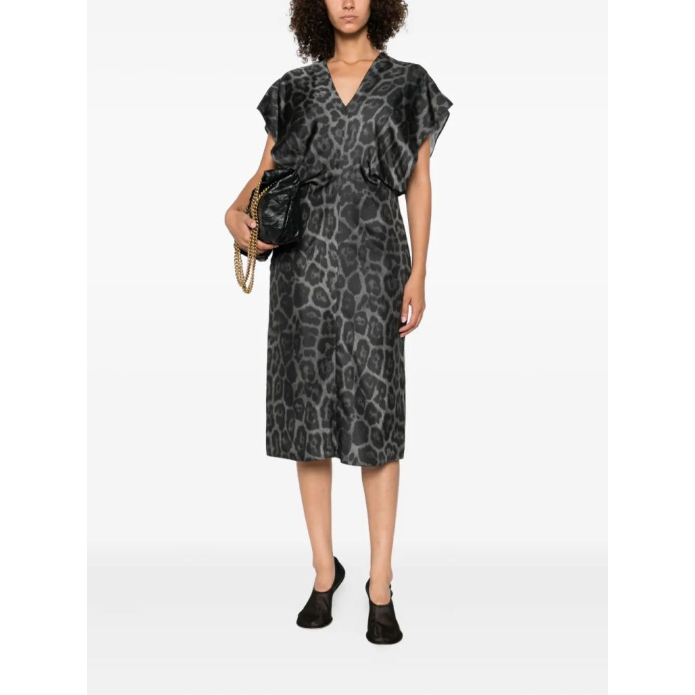 Robe Midi 'V-Neck' pour Femmes