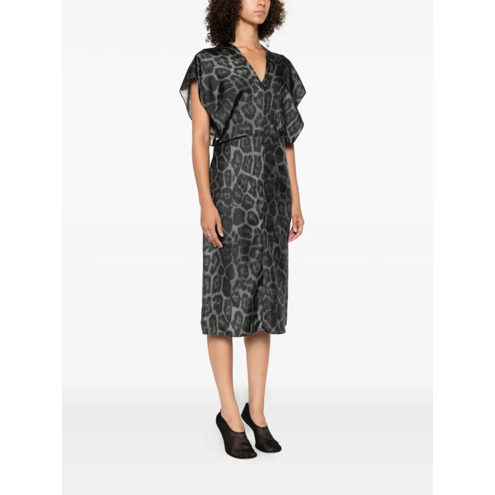 Robe Midi 'V-Neck' pour Femmes