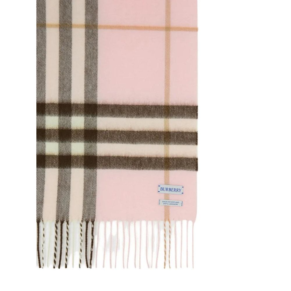 Écharpe en cachemire  'Check-Pattern Fringed' pour Femmes