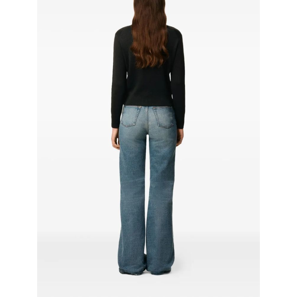 Pull 'Crewneck Heart-Embroidered' pour Femmes