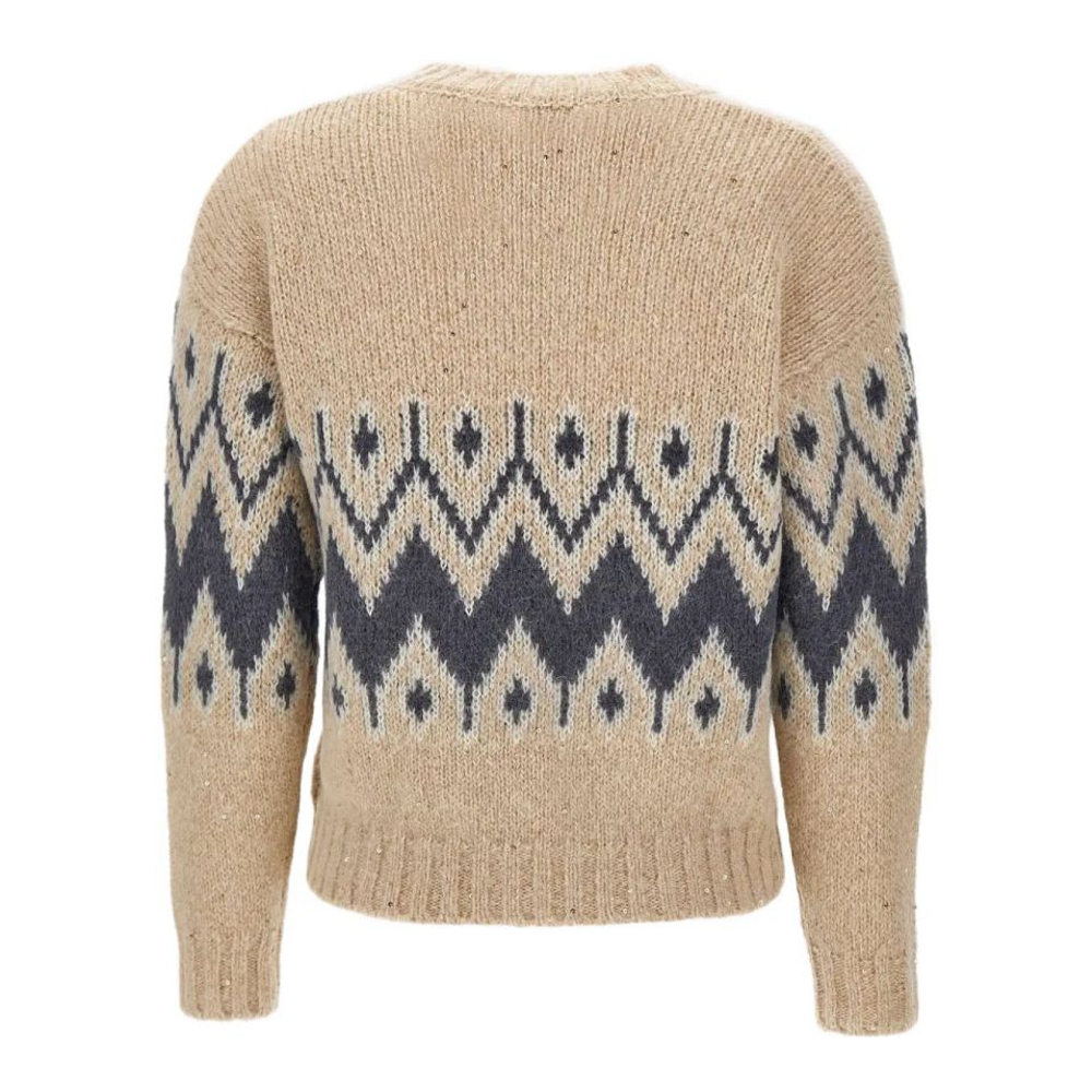 'Geometric-Pattern' Pullover für Damen