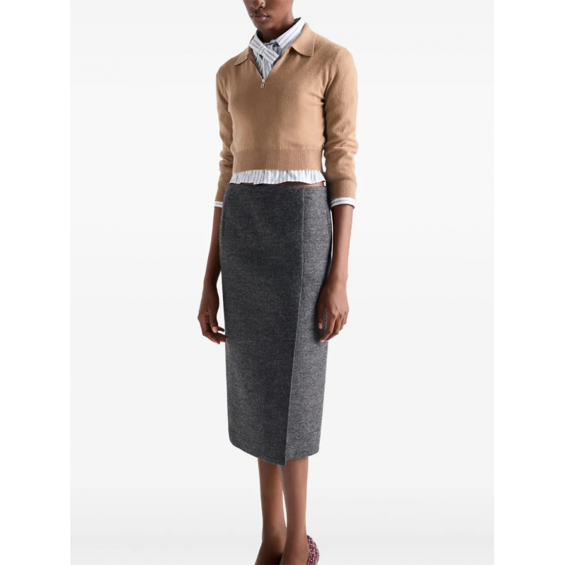 Pull en cachemire 'Triangle-Logo Half-Zip' pour Femmes