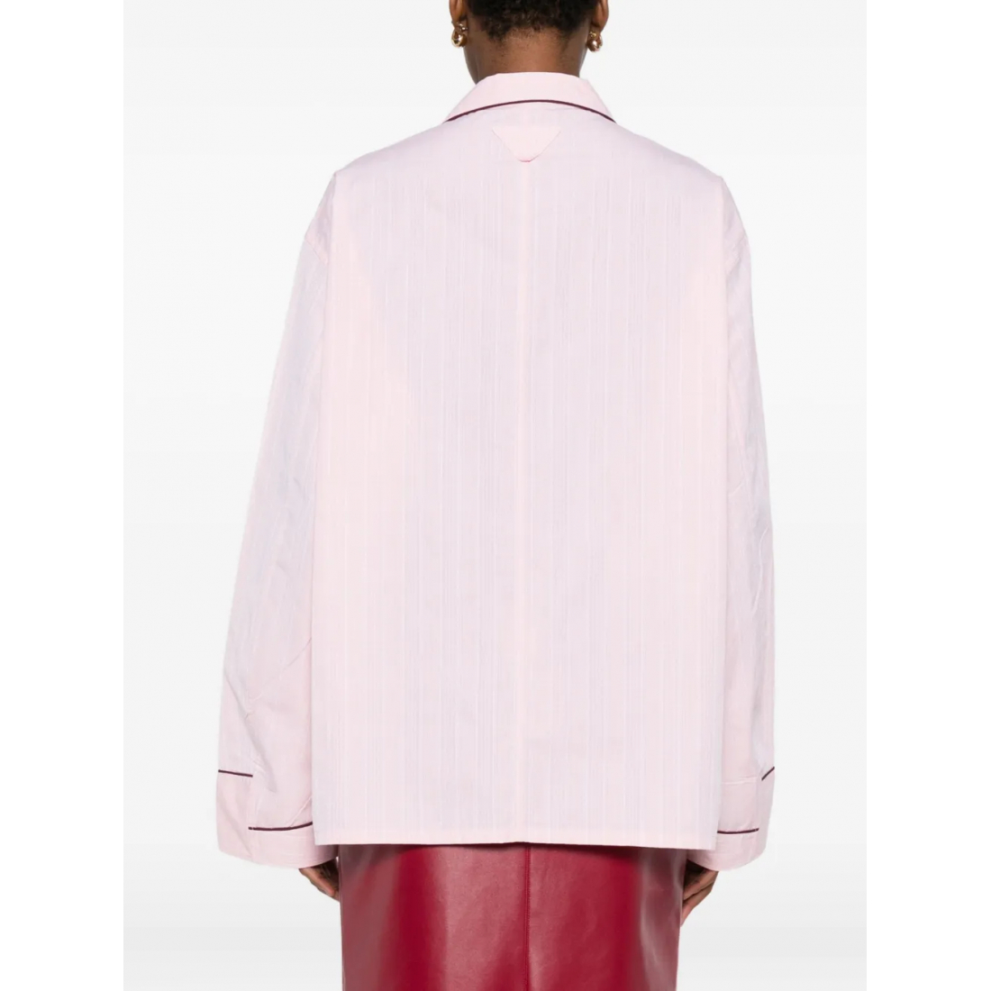 Chemise 'Striped Contrast-Trim' pour Femmes