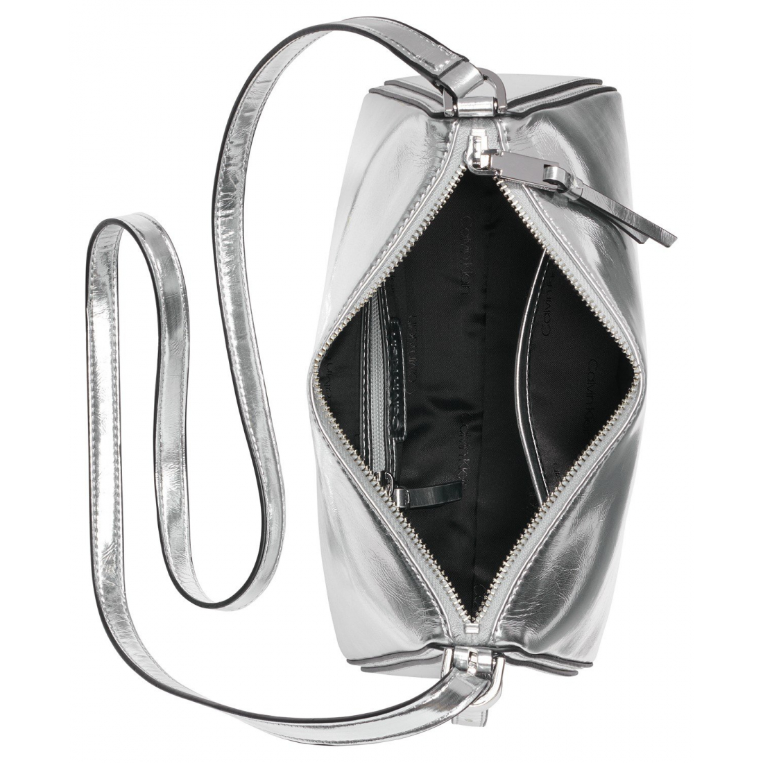 Women's 'Mandy Metallic Top Zipper' Crossbody Bag