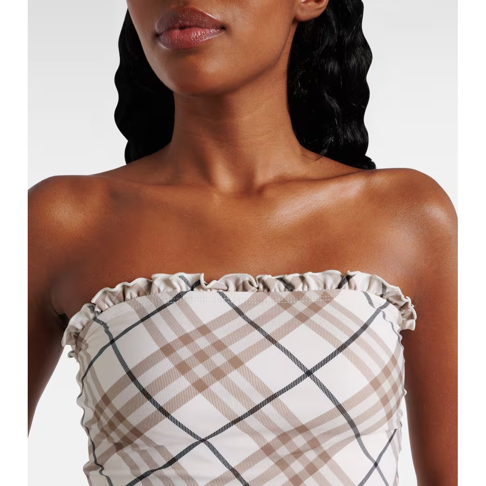 'Checked' Badeanzug für Damen