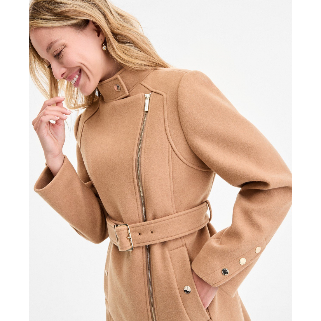 Manteau à ceinture 'Asymmetric' pour Femmes
