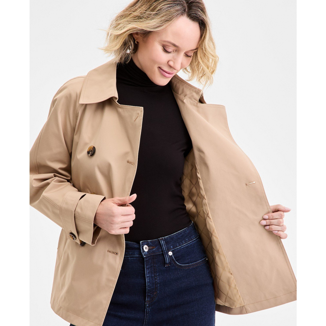 Trench 'Short Double-Breasted' pour Femmes