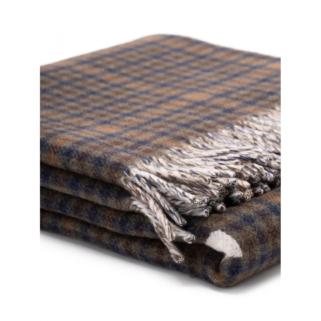 Women's 'Checked Fringed' Throw Blanket