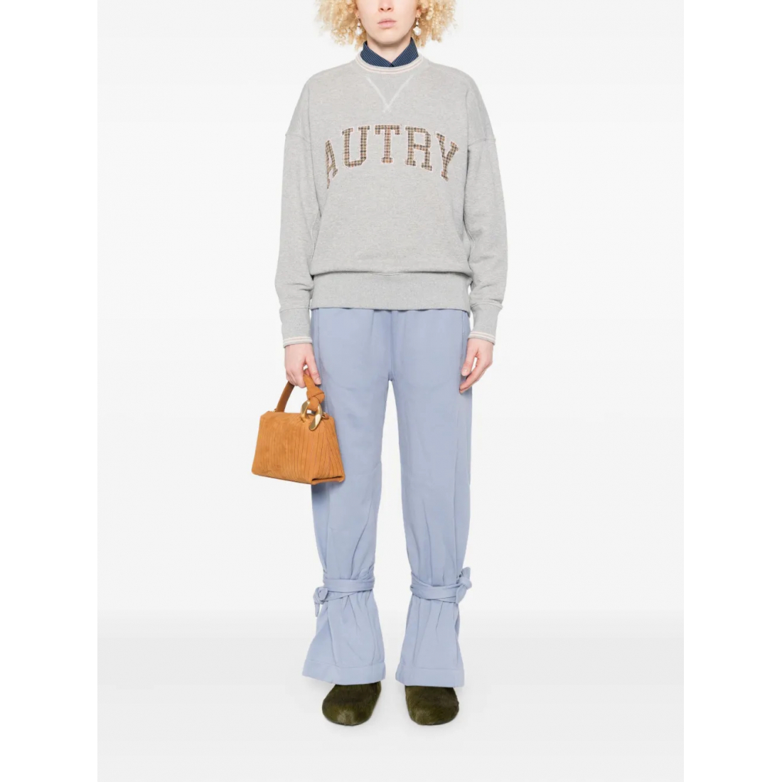 Sweatshirt 'Check-Pattern Embroidered' pour Femmes