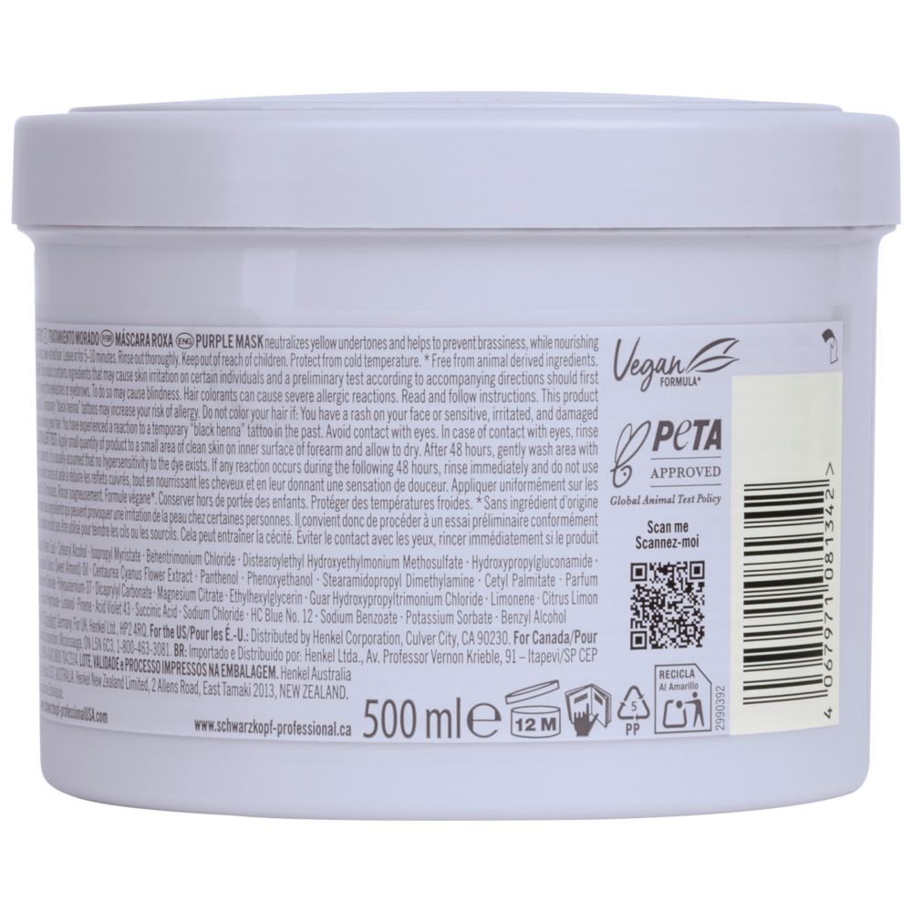 'BlondMe Bond Repair Purple' Mask - 500 ml