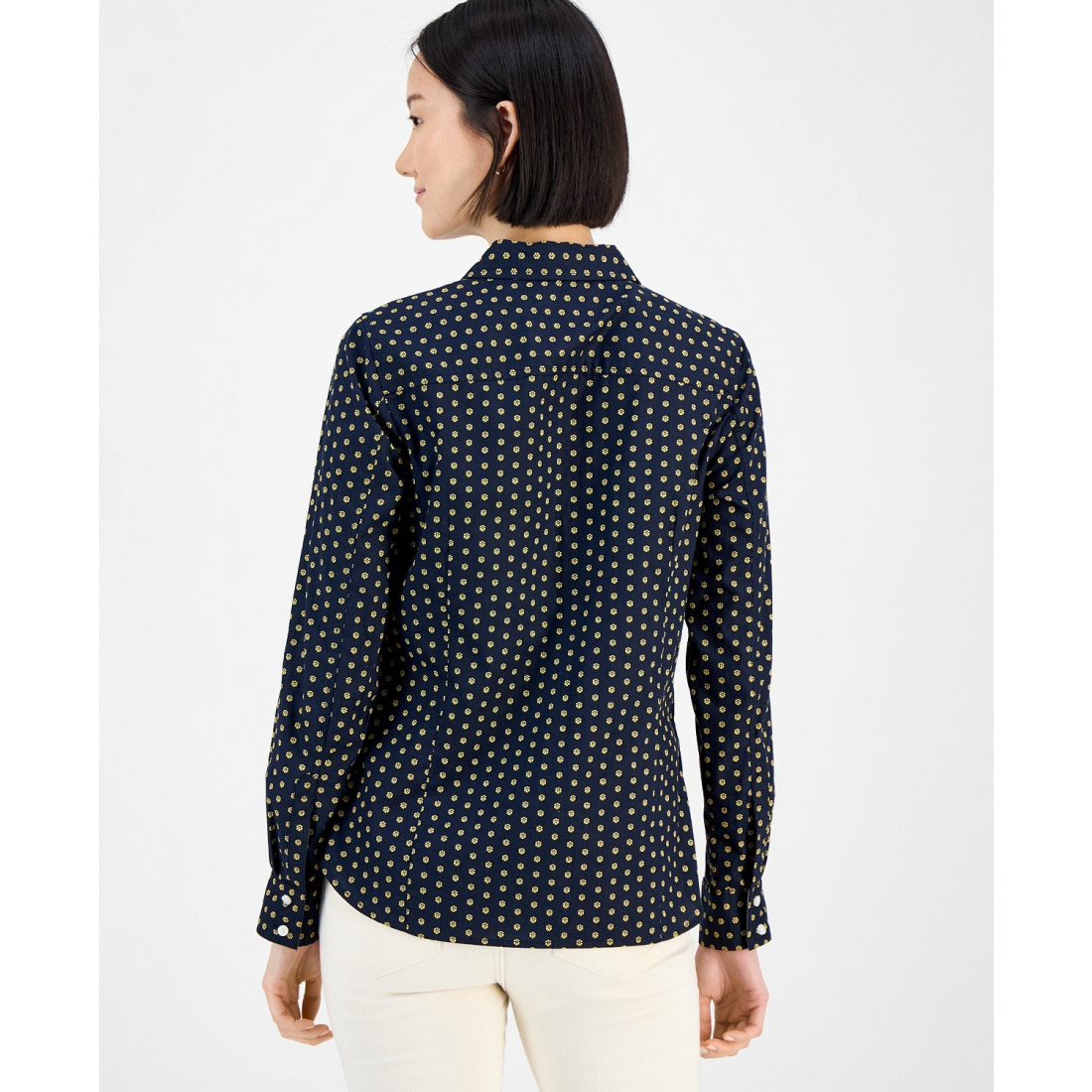 Chemise 'Cotton Foulard Button-Front' pour Femmes