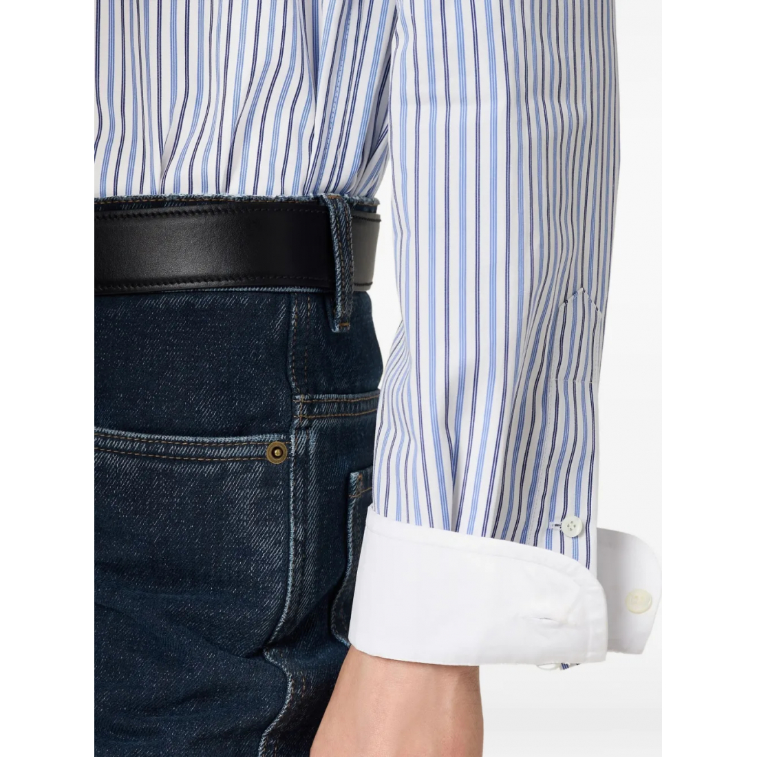 Chemise 'Striped Logo-Embroidered' pour Femmes