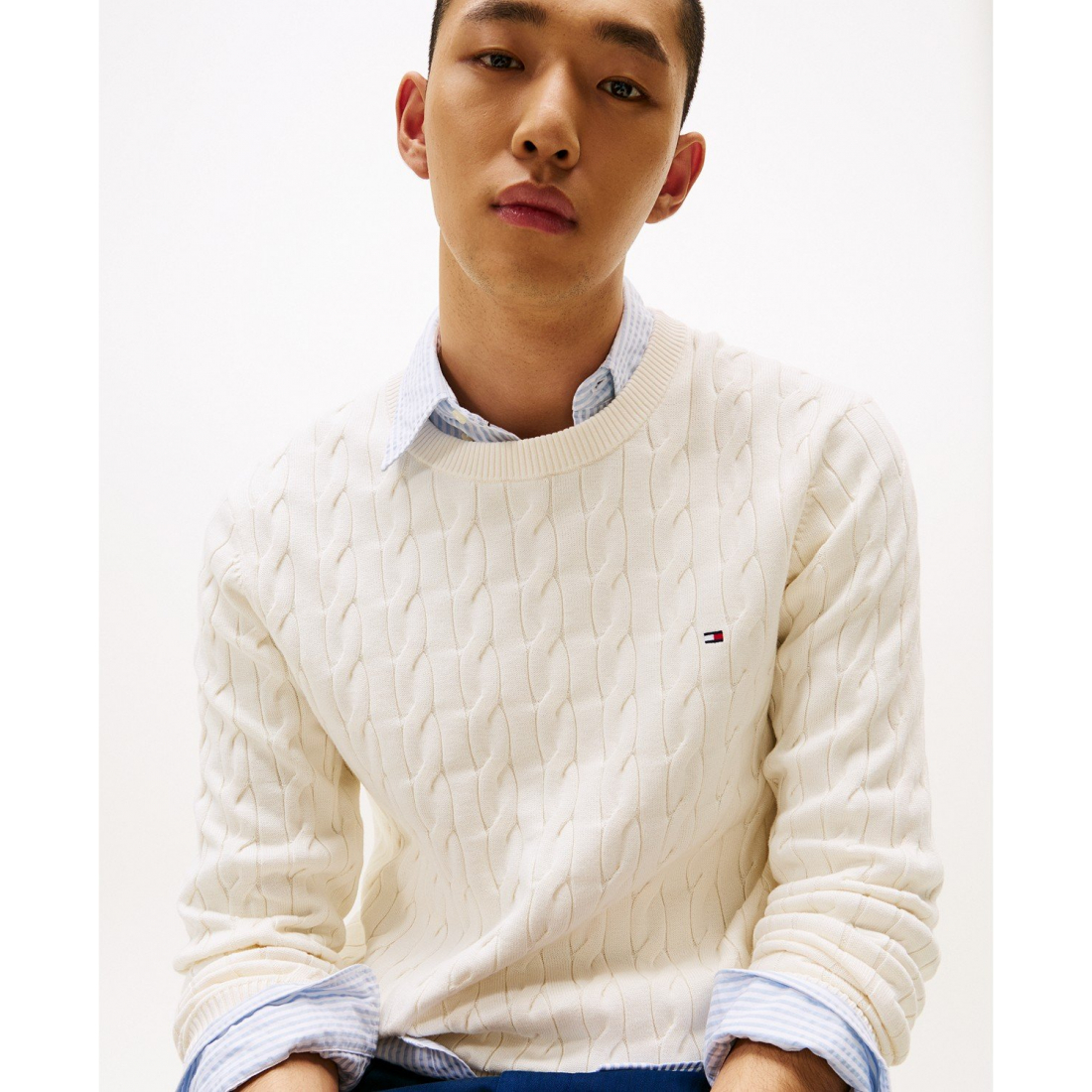 Pull 'Classic Cable Crewneck' pour Hommes
