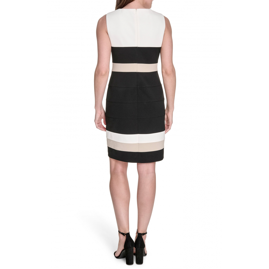 Women's 'Sleeveless Colorblock Scuba' Sheath Dress