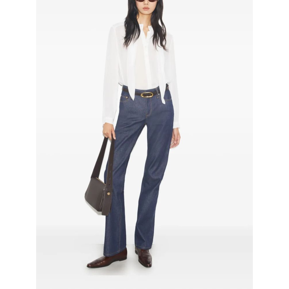 'Georgette Bow-Detail' Hemd für Damen