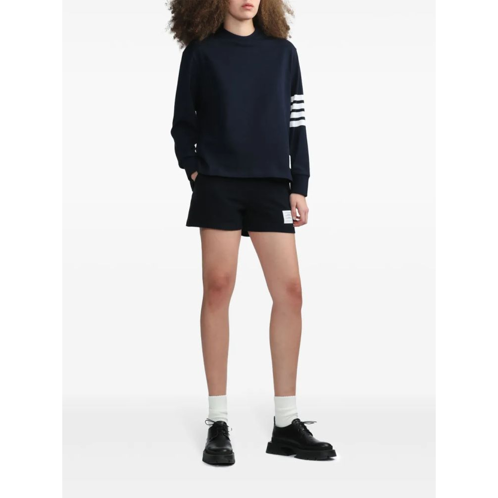 Short 'Stripe-Detail Piqué-Weave' pour Femmes