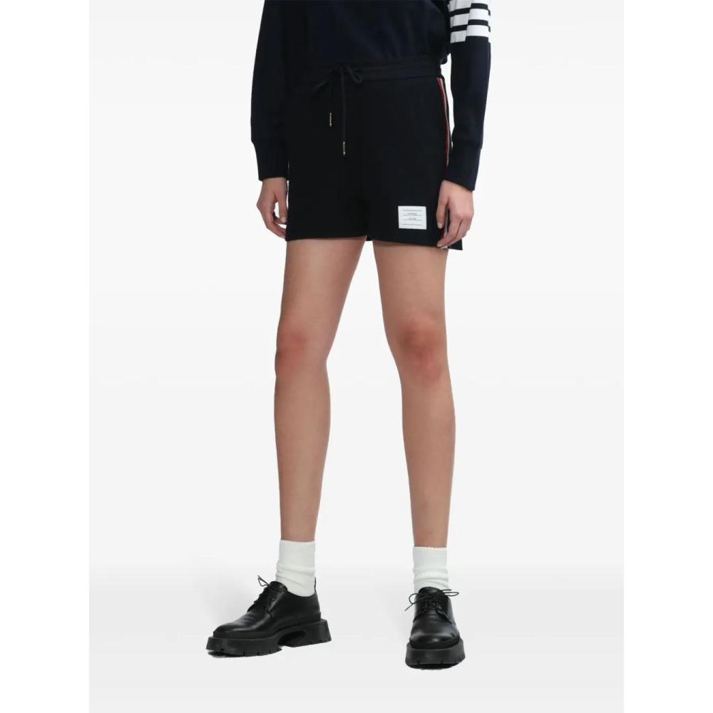 Short 'Stripe-Detail Piqué-Weave' pour Femmes