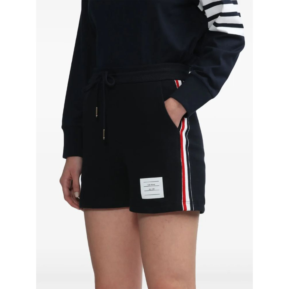 Short 'Stripe-Detail Piqué-Weave' pour Femmes