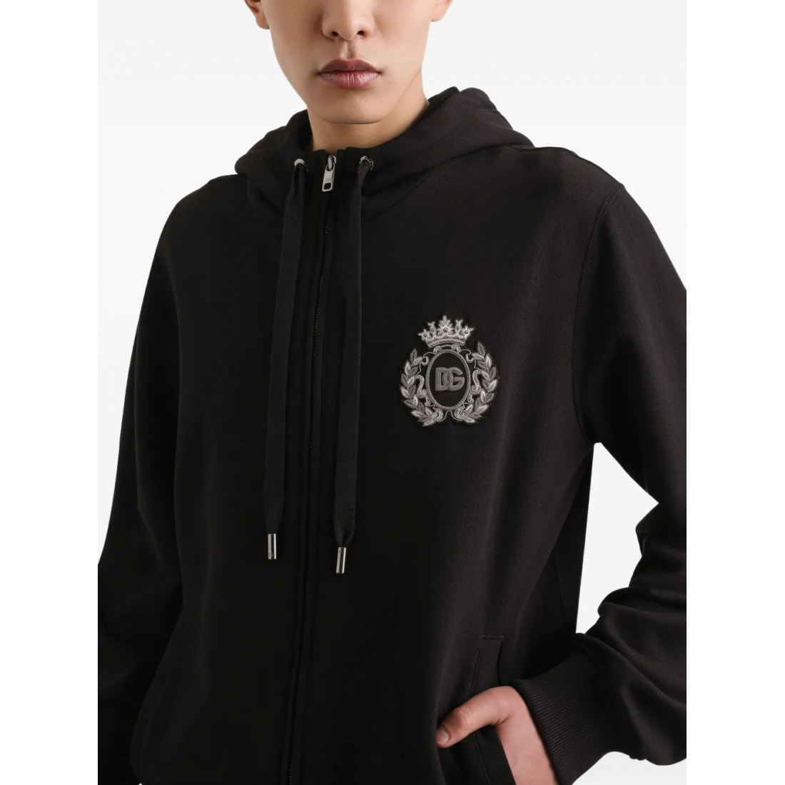 Men's 'Logo-Applqiué Zip-Up' Hoodie