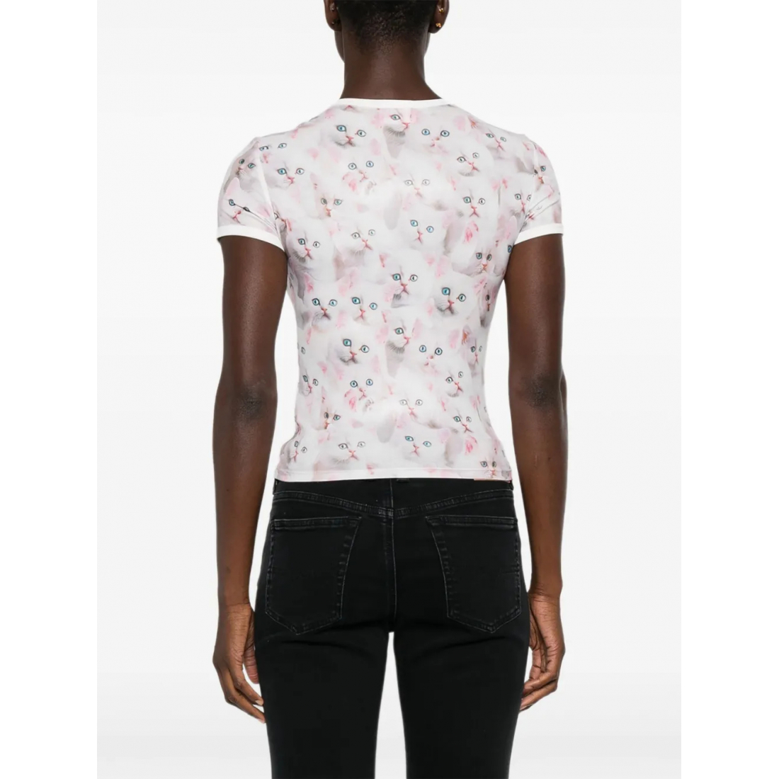 T-shirt 'All-Over Cat-Print' pour Femmes