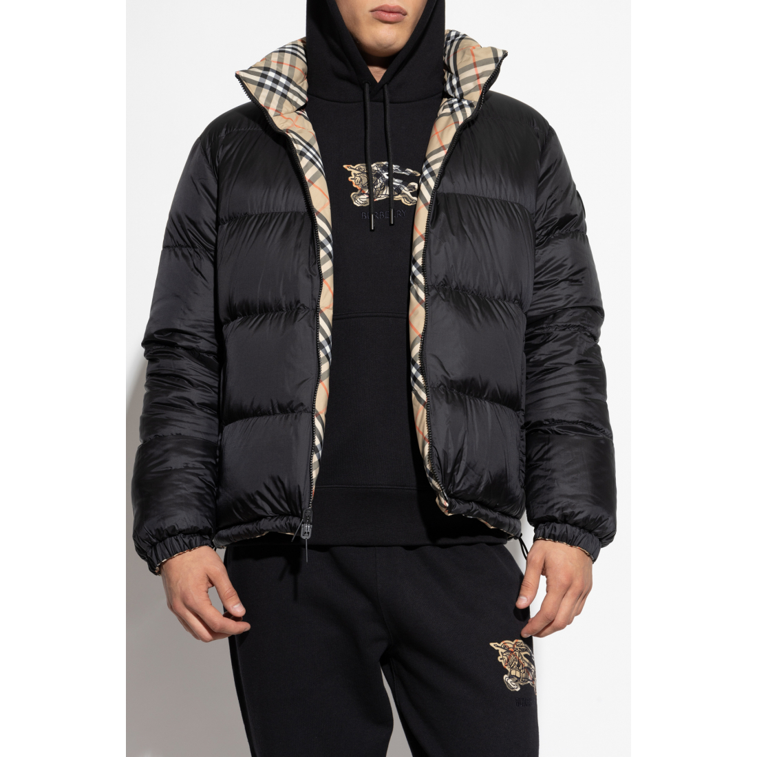 Doudoune en plumes 'Checked Reversible' pour Hommes