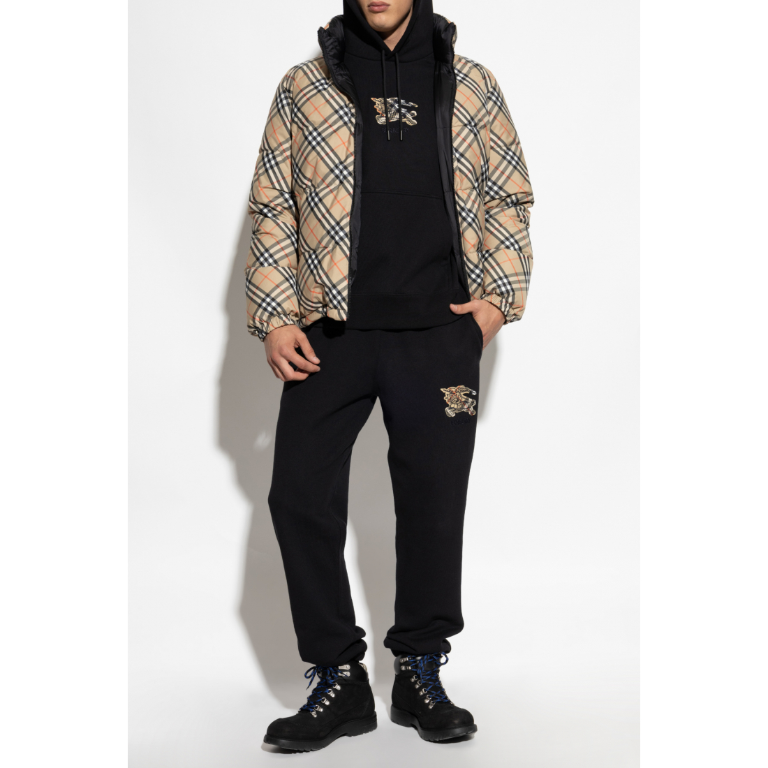 Doudoune en plumes 'Checked Reversible' pour Hommes