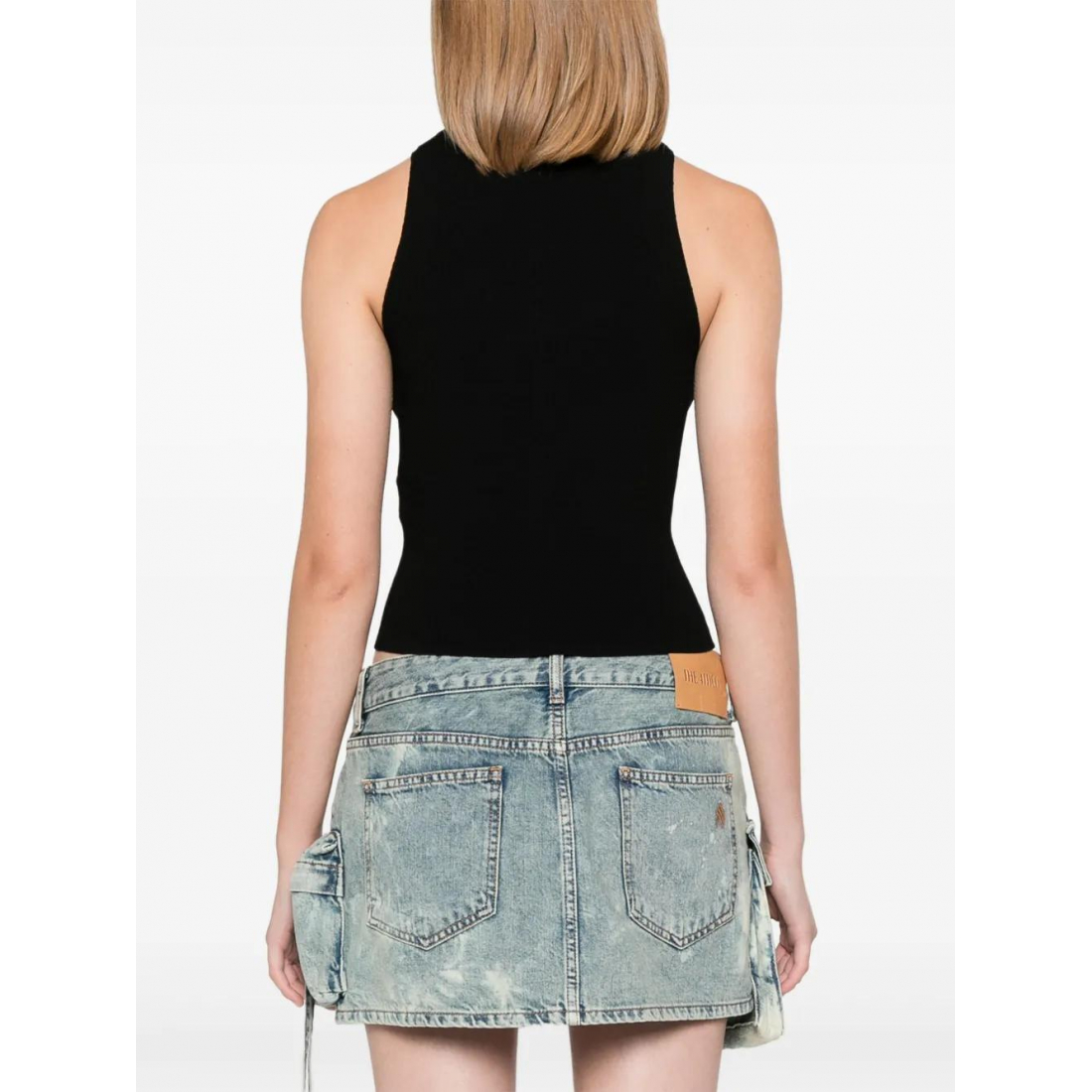 Haut sans manches 'Cut Out Logo Plaque' pour Femmes