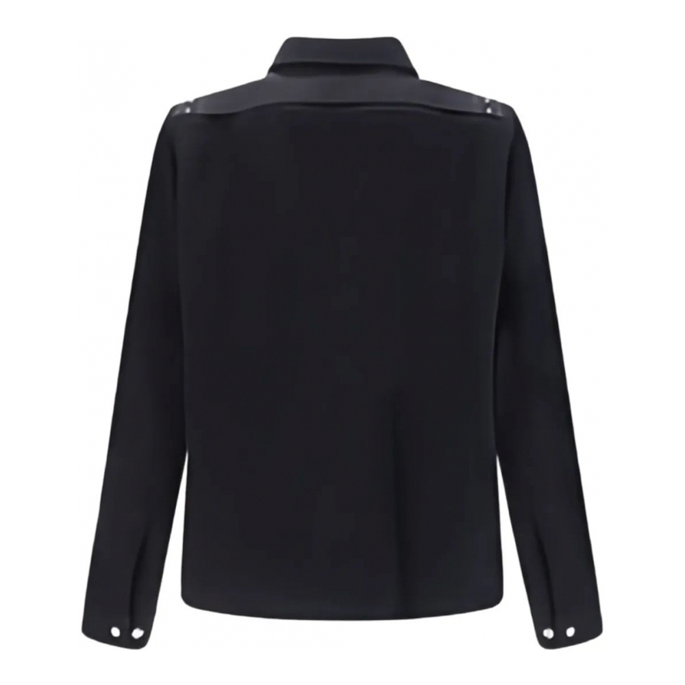 'Pointed-Collar Zip-Front' Überhemd für Herren