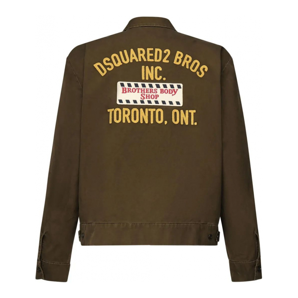 Men's 'Embroidered Patch Zip-Up' Jacket