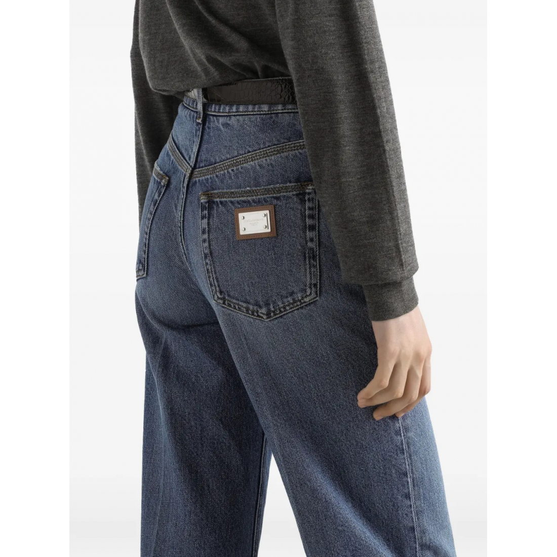 Jeans 'Logo-Plaque' pour Femmes