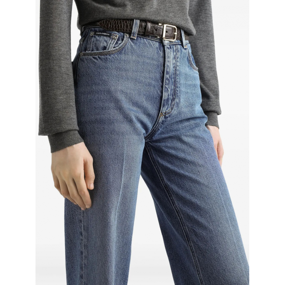 Jeans 'Logo-Plaque' pour Femmes