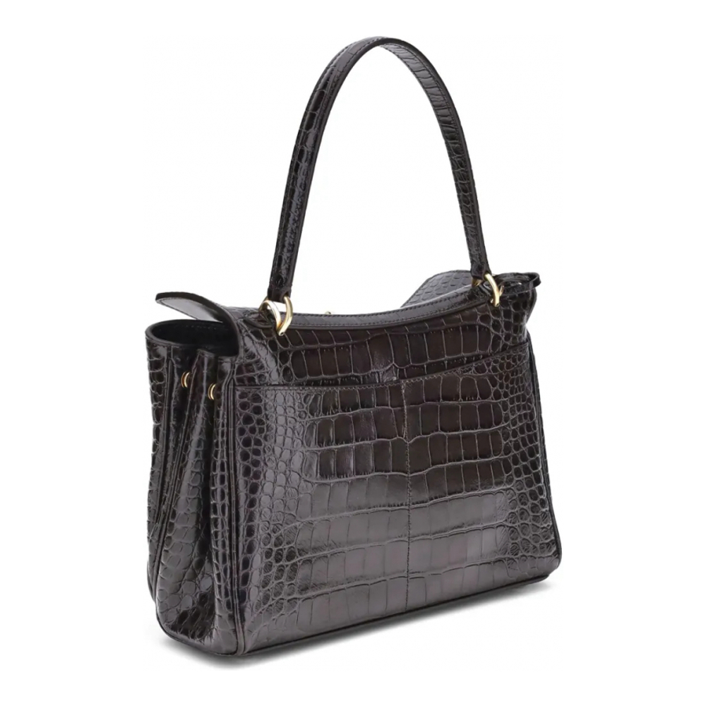 Women's 'Medium Crocodile-Effect' Shoulder Bag