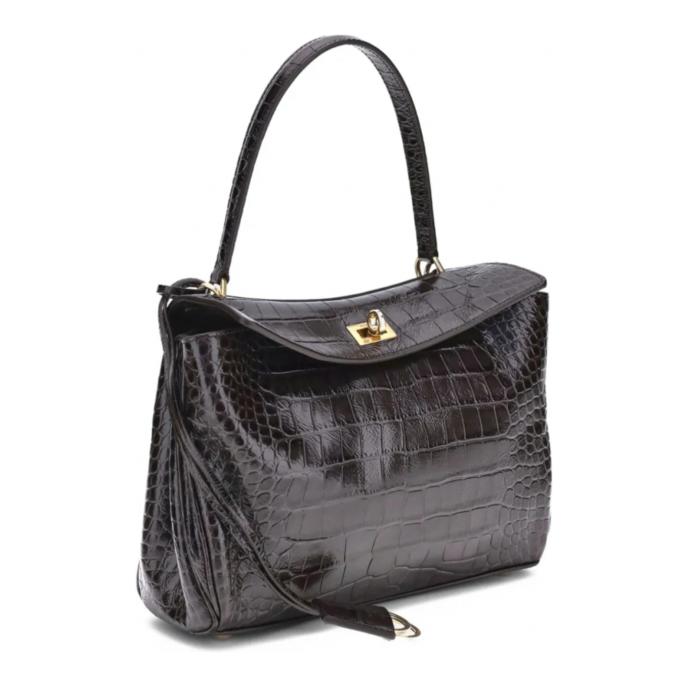 Women's 'Medium Crocodile-Effect' Shoulder Bag