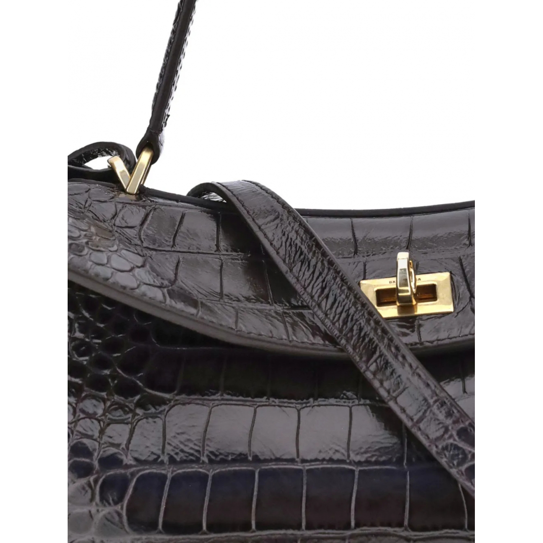 Women's 'Medium Crocodile-Effect' Shoulder Bag