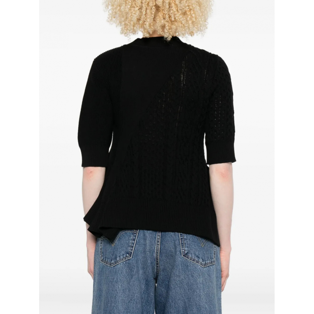 Top à manches courtes 'Flared' pour Femmes