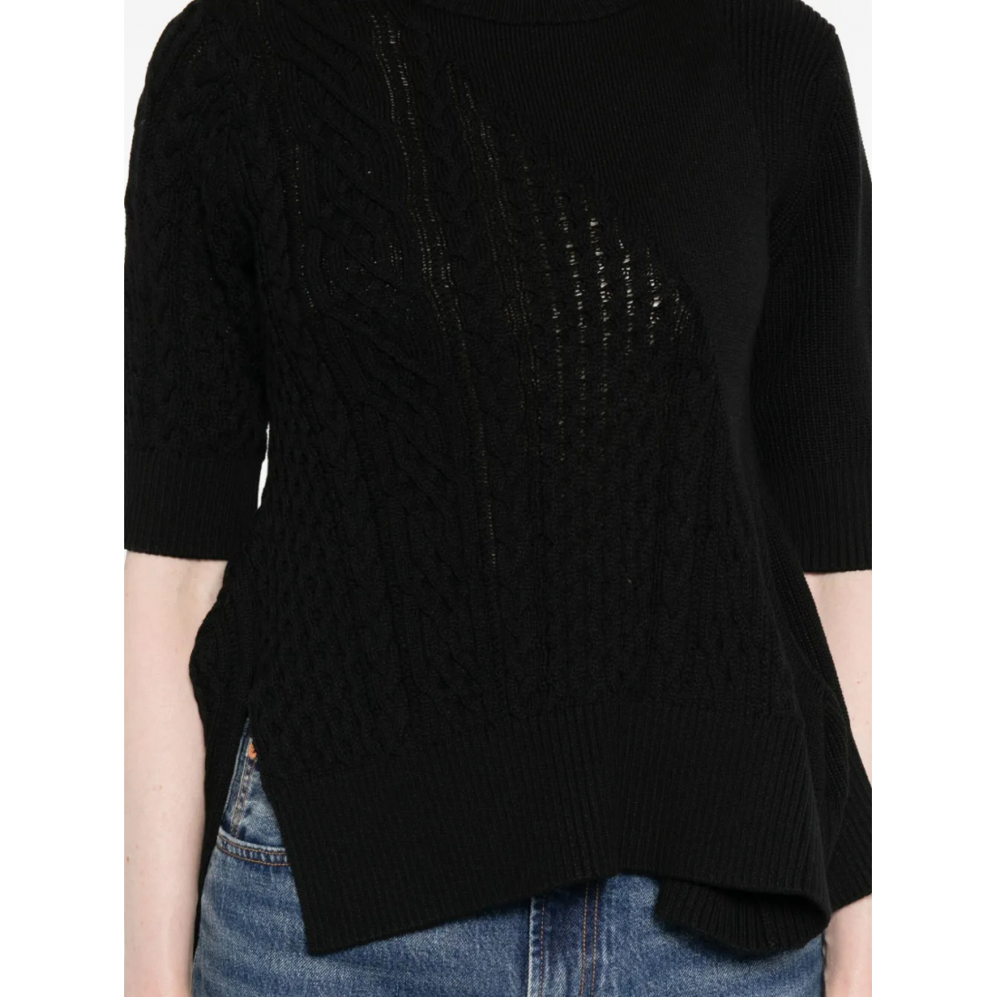 Top à manches courtes 'Flared' pour Femmes