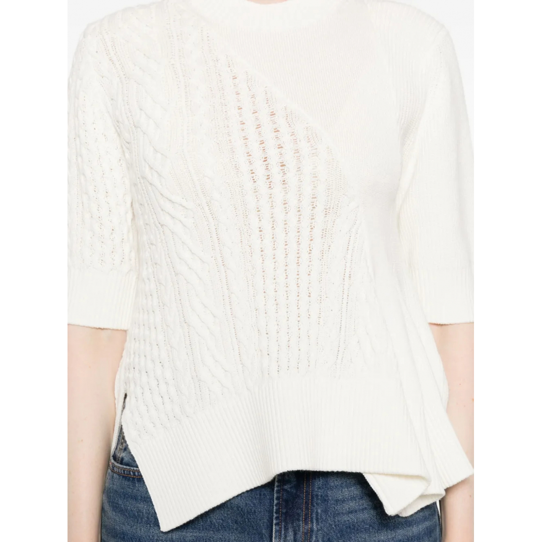 Top à manches courtes 'Flared' pour Femmes