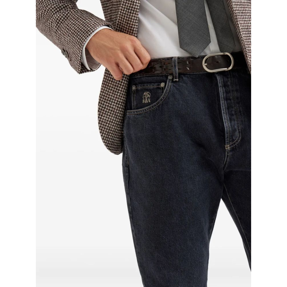 'Leisure Five-Pocket Logo' Jeans für Herren