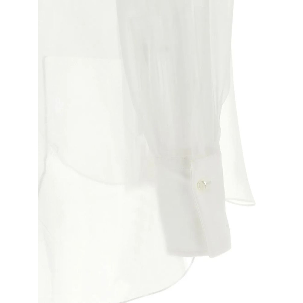 Women's 'Organza-Sleeve Button' Shirt