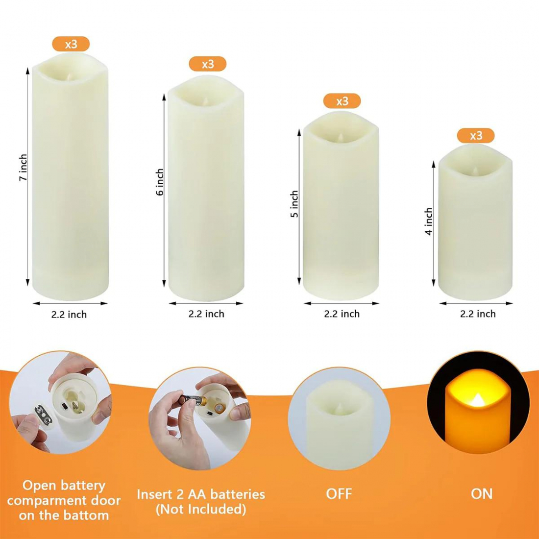 Flammenlose LED-Kerze