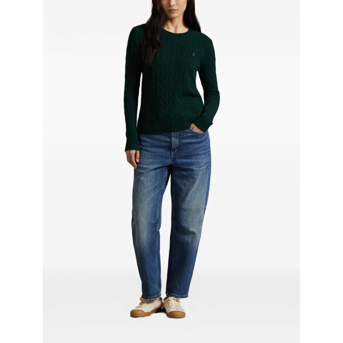 Pull en cachemire 'Cable-Knit' pour Femmes