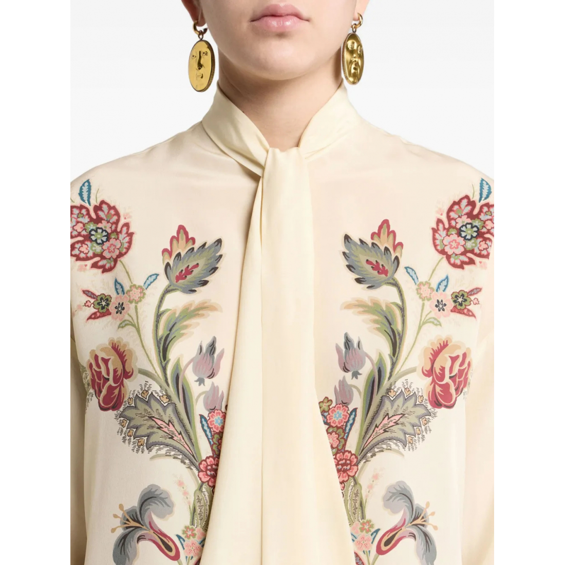 Blouse à manches longues 'Floral-Print Blouse' pour Femmes