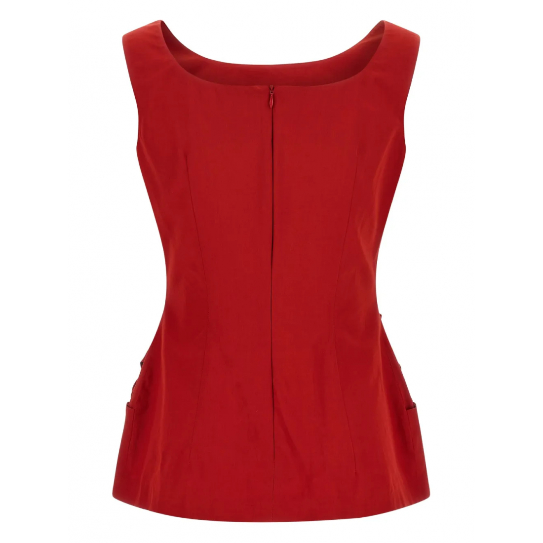 Haut sans manches 'Rose-Embellished Square-Neck' pour Femmes