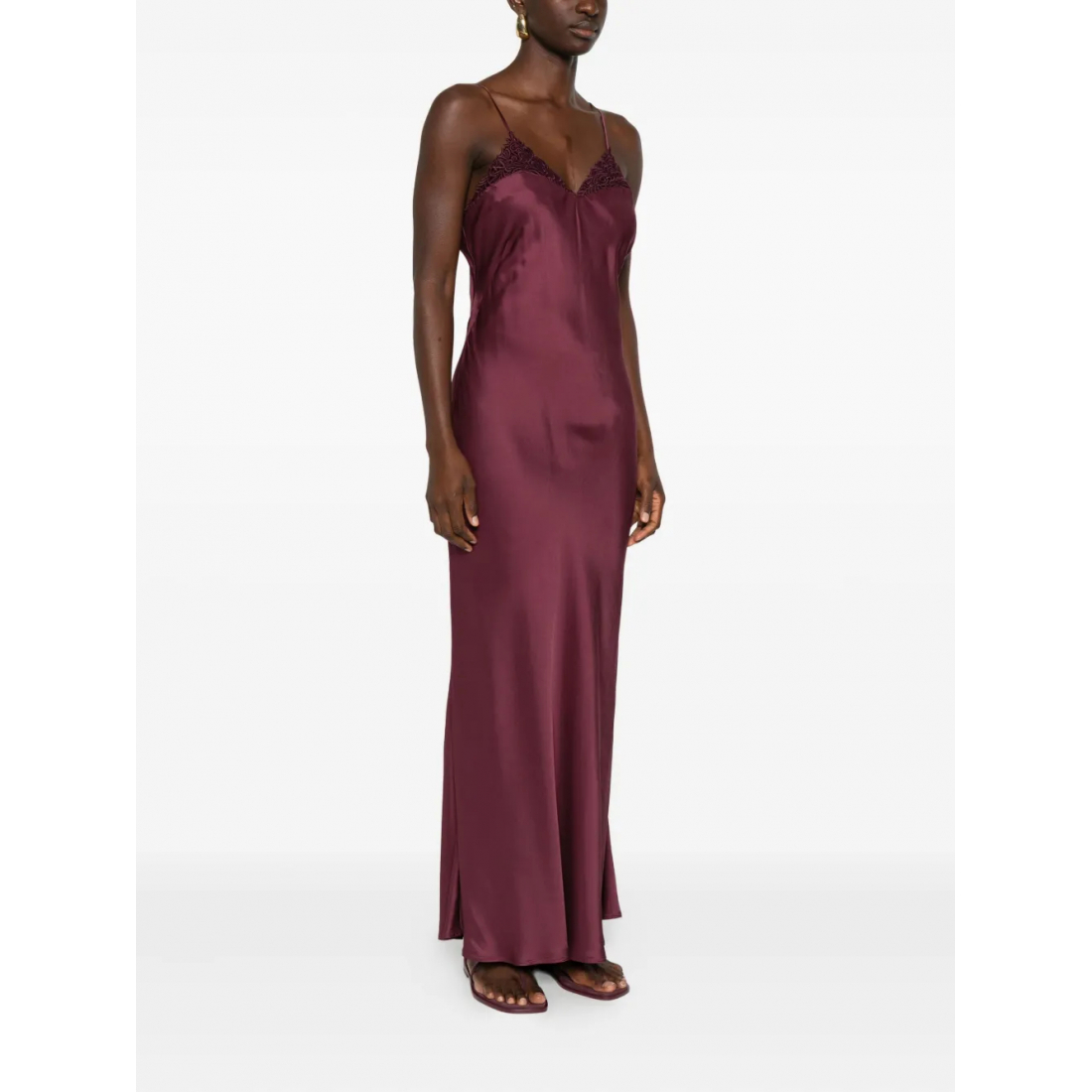 Robe maxi 'Lace-Trimmed Slip' pour Femmes