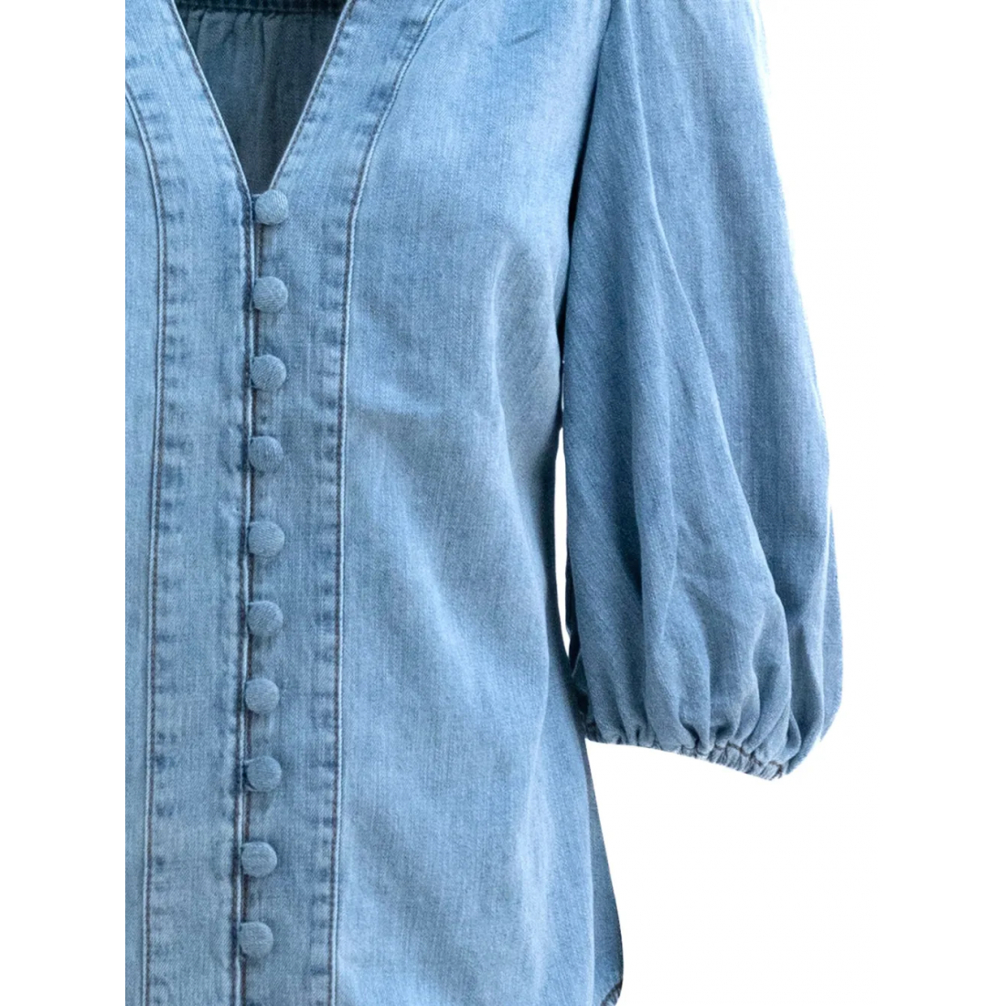 Blouse à manches courtes 'Denim' pour Femmes