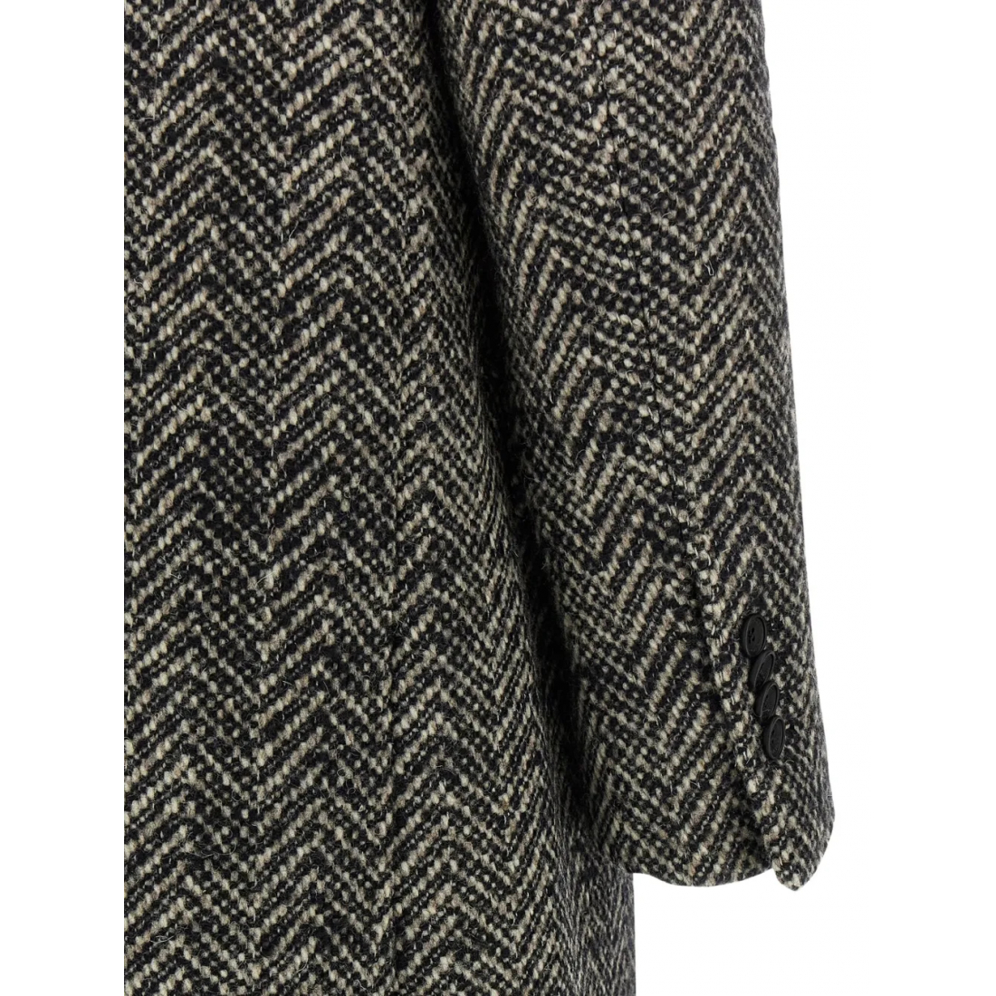 Manteau Maxi 'Herringbone Double-Breasted' pour Femmes