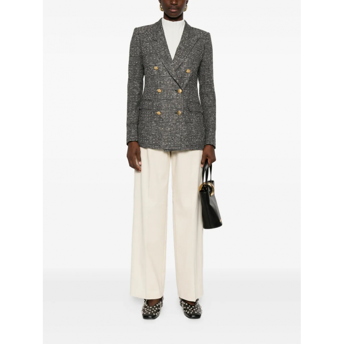 Blazer 'Double-Breasted Checked' pour Femmes