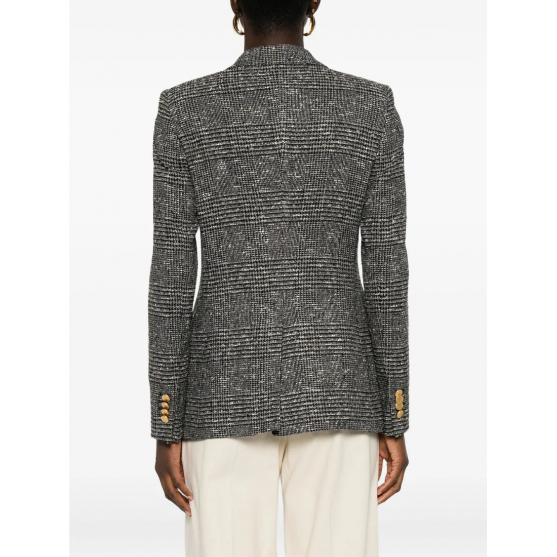 Blazer 'Double-Breasted Checked' pour Femmes